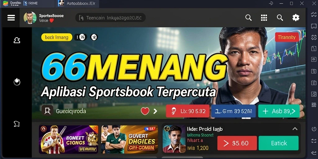 Tampilan gameplay aplikasi Sportsbook 66MENANG yang menarik.