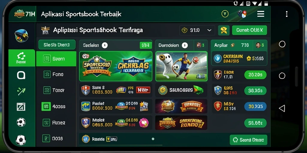 Tampilan menarik dari gameplay taruhan olahraga di 71H.