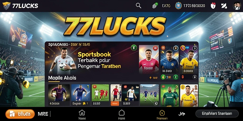 Tampilan gameplay Sportsbook yang menarik dan interaktif di 77LUCKS.