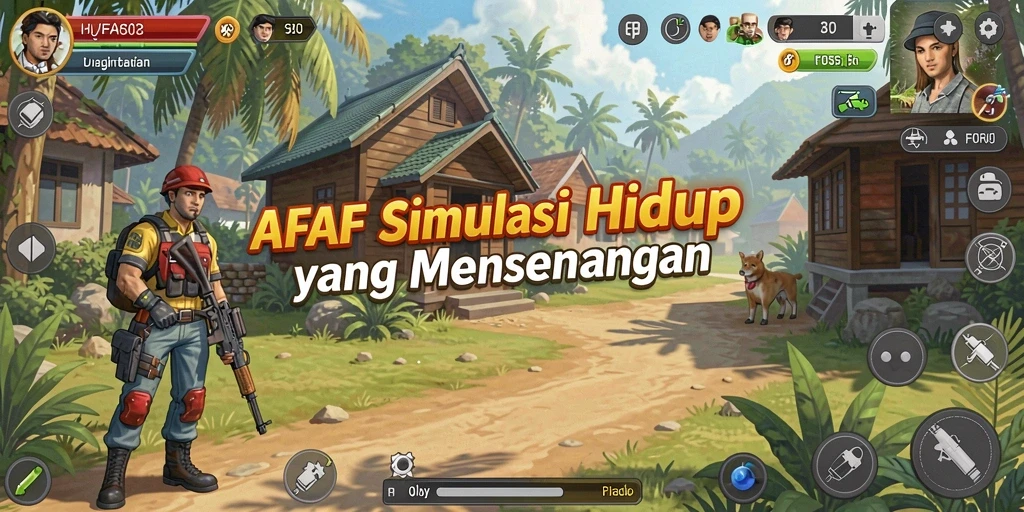 Tampilan gameplay AFAF yang menarik dengan berbagai interaksi karakter.
