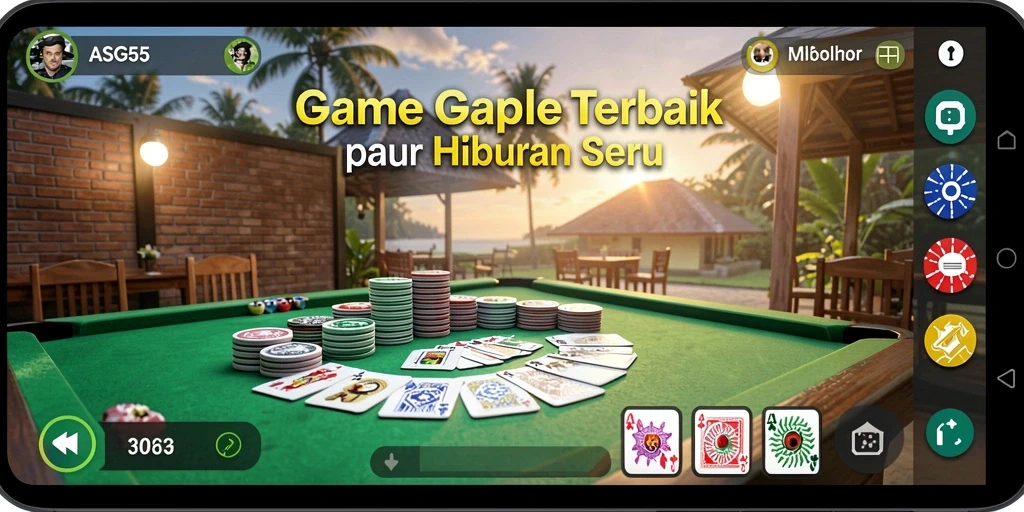 Tampilan gameplay seru dalam permainan Gaple ASG55.