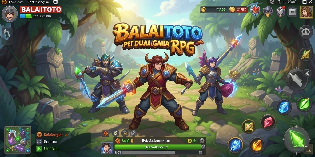 Tangkapan layar gameplay BALAITOTO yang menunjukkan pertarungan seru dan eksplorasi.
