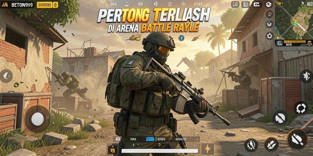 Tampilan gameplay seru dalam BETON999 dengan aksi Battle Royale yang mendebarkan.