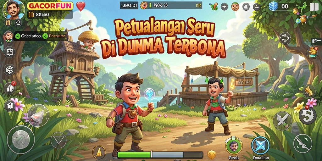 Tangkapan layar utama GACORFUN yang menunjukkan gameplay Open World yang menakjubkan.