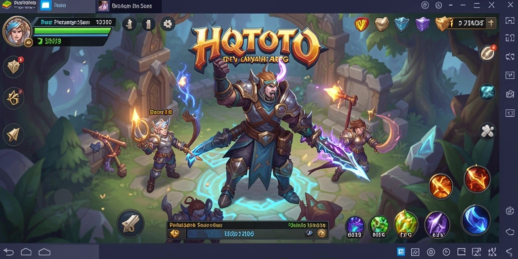 Tampilan gameplay seru HQTOTO dalam aksi pertarungan ARPG.