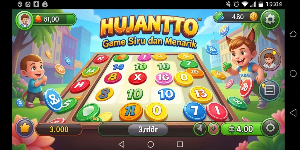Tampilan seru dari gameplay HUJANTOTO Bingo.