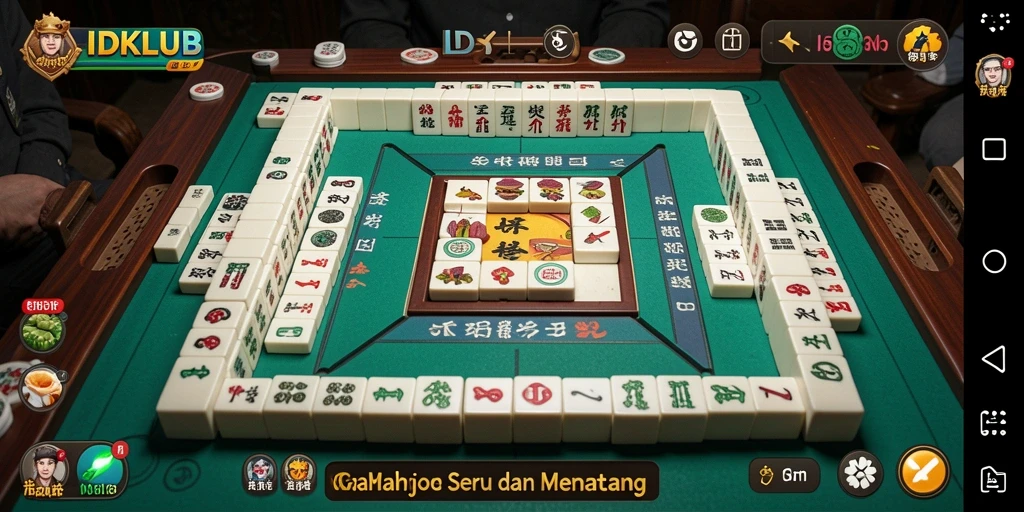 Screenshot IDKLUB menampilkan gameplay Mahjong yang mengesankan.