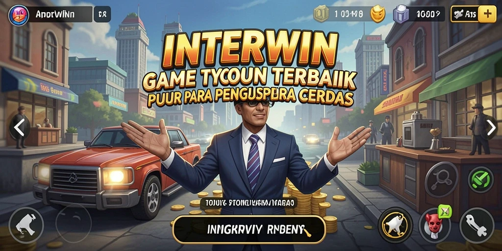 Gameplay Tycoon yang menarik dan strategis dalam INTERWIN.