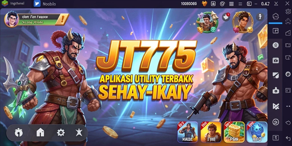 Tampilan utama JT777 yang menampilkan antarmuka pengguna yang intuitif.