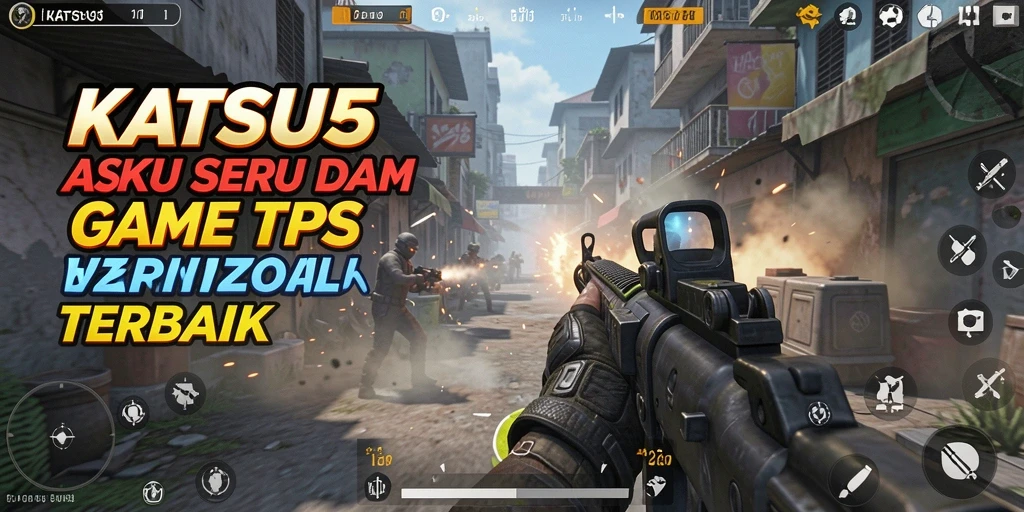 Tampilan aksi gameplay KATSU5 yang mendebarkan dalam mode TPS.