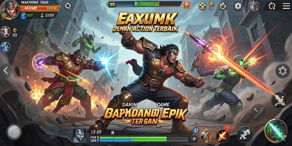 Gameplay MAXWIN88 yang seru dan mendebarkan dalam pertarungan action.