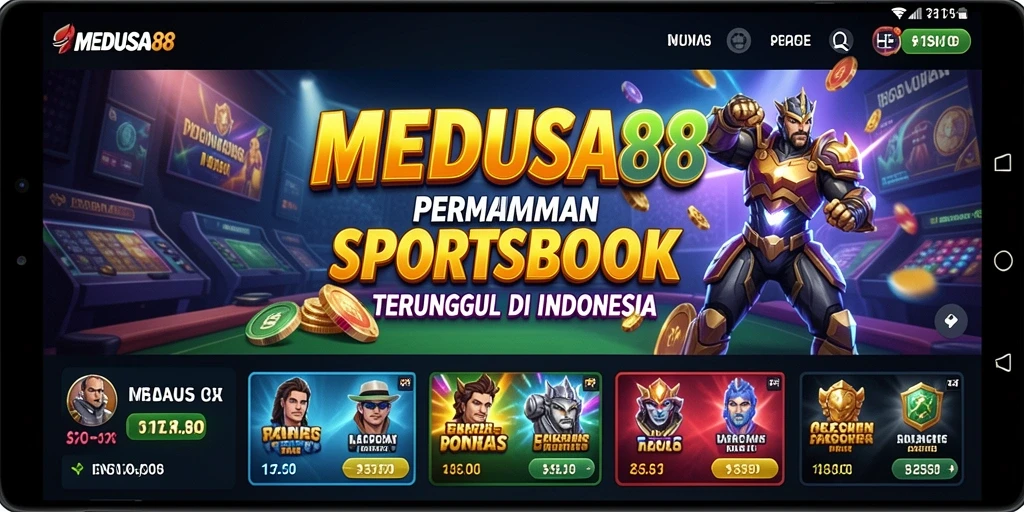 Tampilan gameplay Sportsbook yang menarik di MEDUSA88.