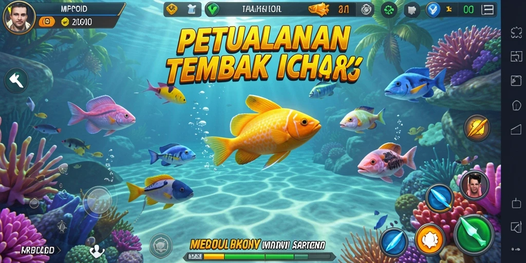 Tampilan gameplay MPOID yang penuh aksi Tembak Ikan.