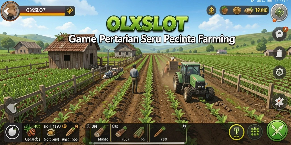 Screenshot gameplay OLXSLOT dengan aktivitas bertani yang seru.