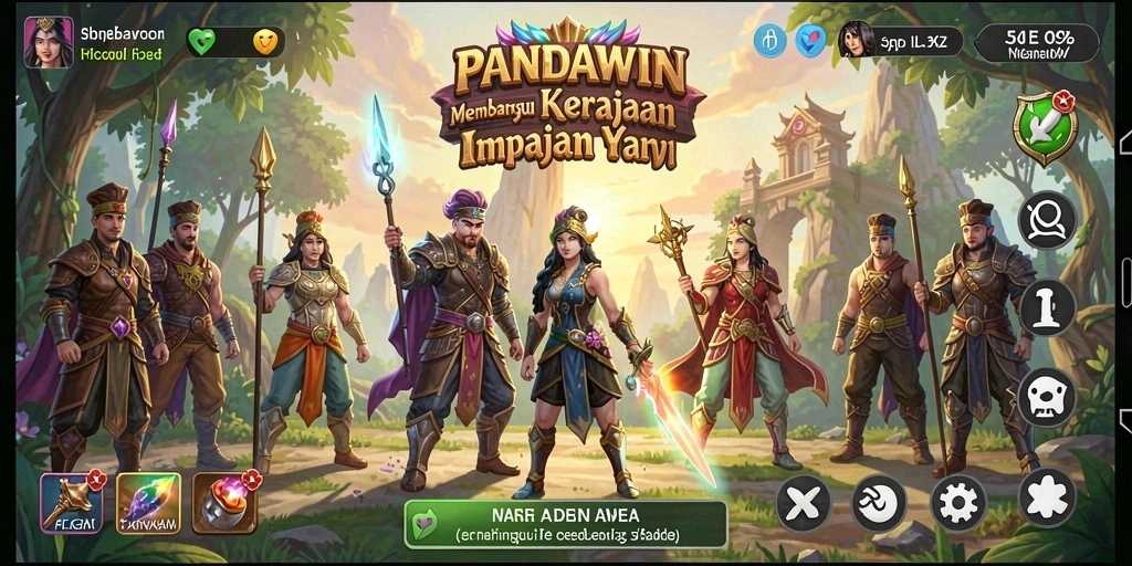 Screenshot gameplay PANDAWIN dengan elemen SLG yang menarik.