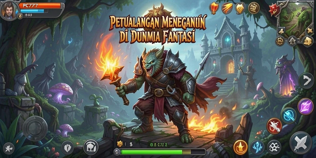 Tampilan gameplay <strong>PC777</strong> yang menegangkan dan penuh aksi di dunia petualangan.