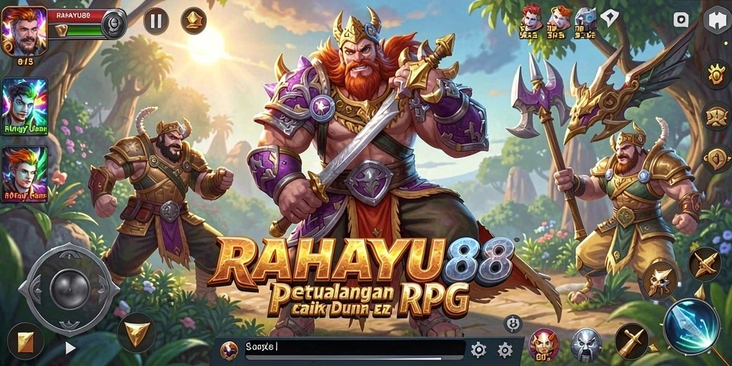 Tampilan gameplay RAHAYU88 yang menakjubkan dalam aksi petualangan RPG.