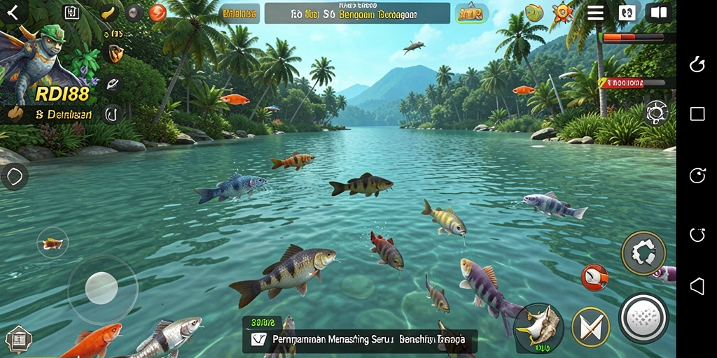 Tampilan gameplay memancing yang seru dan menantang di RDI88.