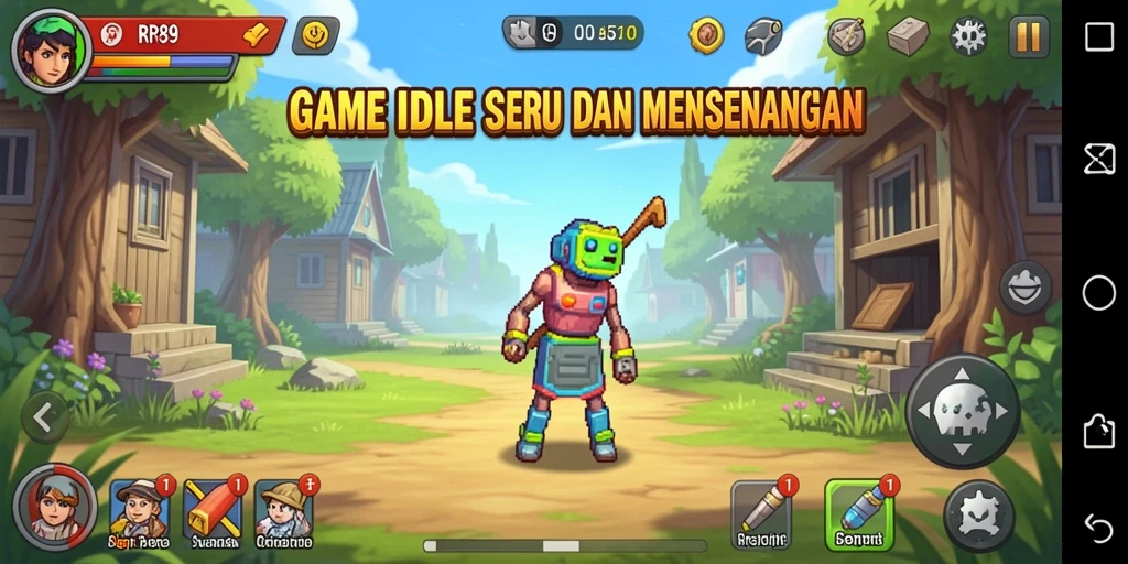 Tampilan gameplay RR89 yang memukau dalam mode Idle.