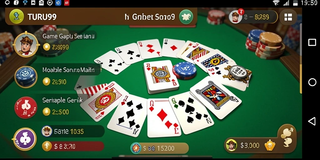 Tampilan gameplay TURU99 yang menarik dan interaktif penuh warna.