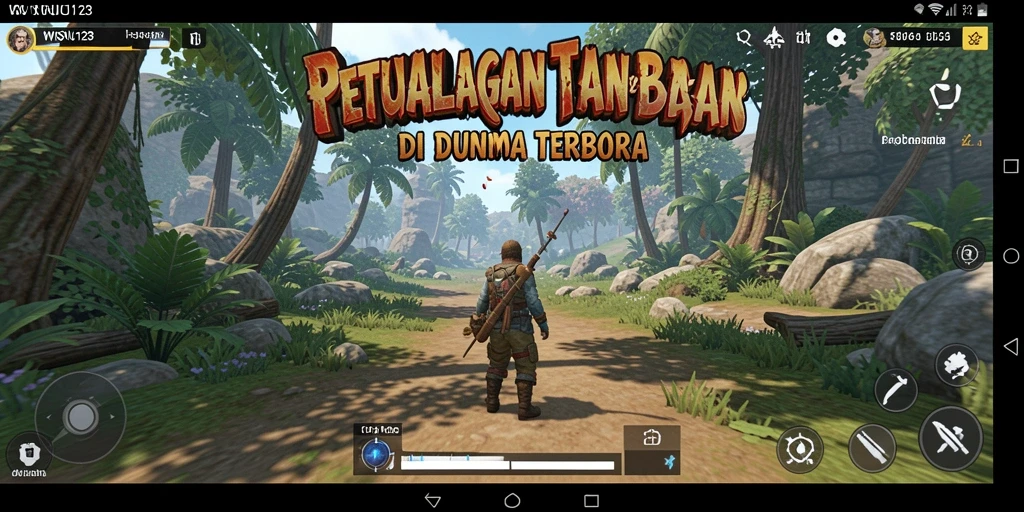 Tampilan gameplay yang menakjubkan dari WISNU123 dalam dunia Open World.