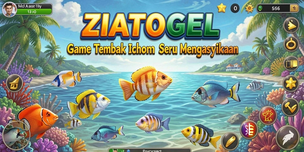 Tampilan gameplay <strong>ZIATOGEL</strong> yang menegangkan saat menangkap ikan besar.